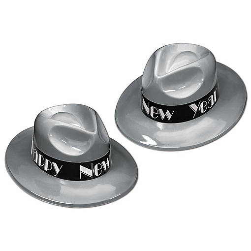 Beistle - Silver Swing Fedora New Year's Eve- 25 Pack