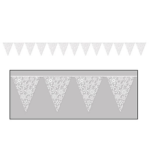 Beistle - Snowflake Pennant Banner - 12 Pack