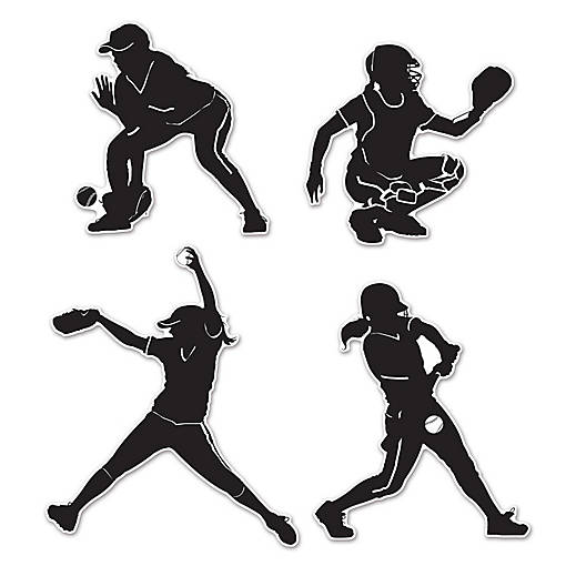 Beistle - Softball Silhouettes - 12 Pack