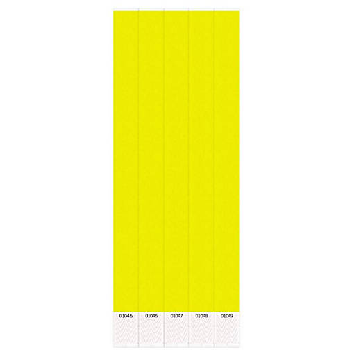 Beistle - Solid Color Wristbands - Yellow - 6 Pack