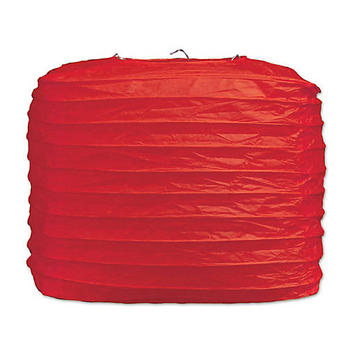 Beistle - Square Paper Lanterns - Red - 12 Pack