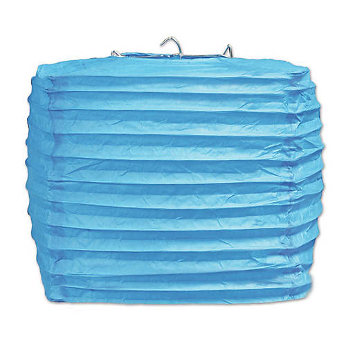Beistle - Square Paper Lanterns - Teal - 12 Pack