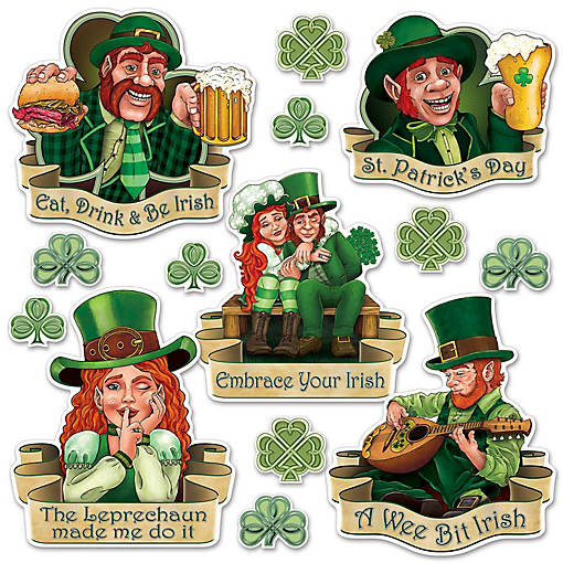 Beistle - St Patrick's Day Cutouts - 12 Pack