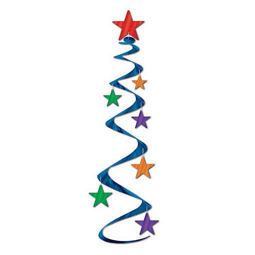 Beistle - Star Whirls - Multicolor - 6 Pack