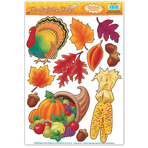 Beistle - Thanksgiving Clings - 12 Pack