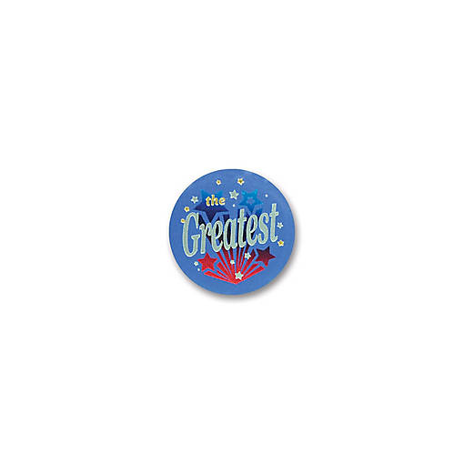 Beistle - The Greatest Satin Button - 6 Pack