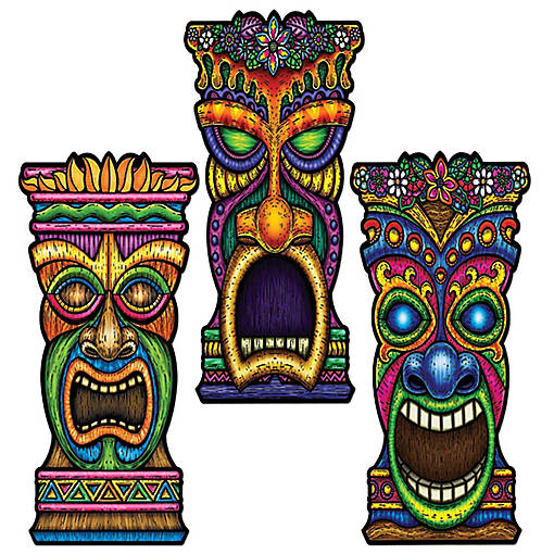 Beistle - Tiki Cutouts - 24 Pack