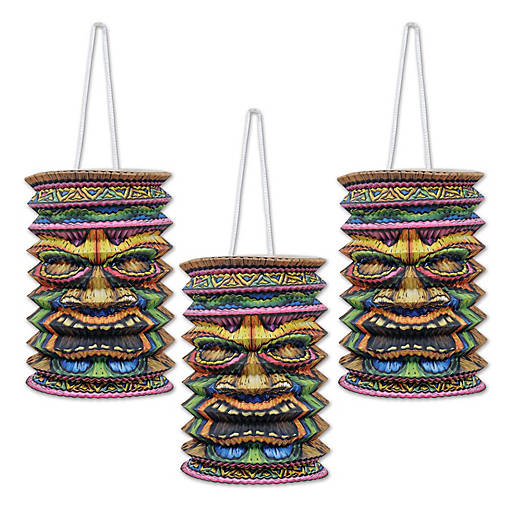 Beistle - Tiki Paper Lanterns - 6 Pack