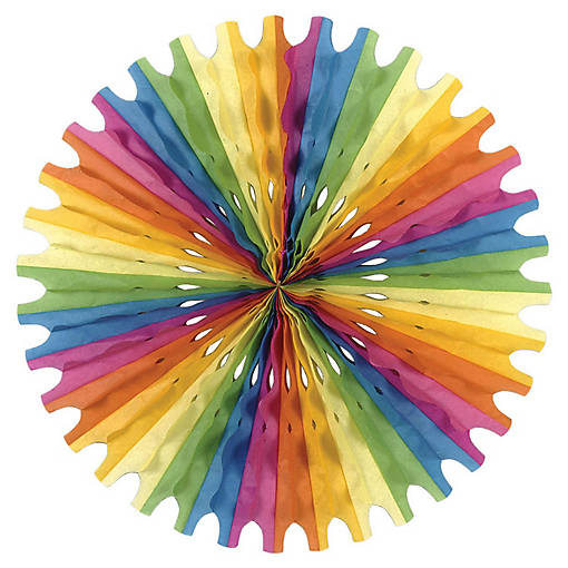 Beistle - Tissue Fan - Multicolor - 12 Pack