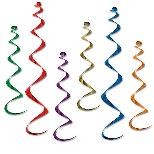Beistle - Twirly Whirlys - Multicolor - 6 Pack
