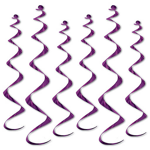 Beistle - Twirly Whirlys - Purple - 6 Pack