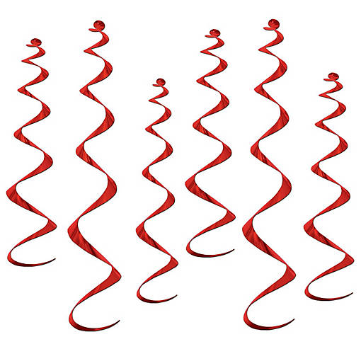Beistle - Twirly Whirlys - Red - 6 Pack