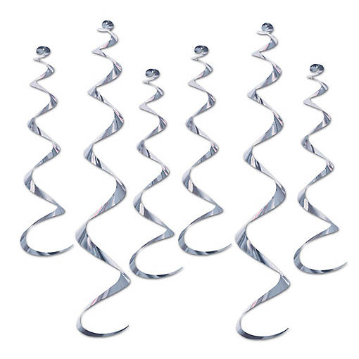 Beistle - Twirly Whirlys - Silver - 6 Pack