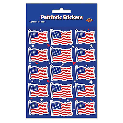 Beistle - U S Flag Stickers - 12 Pack