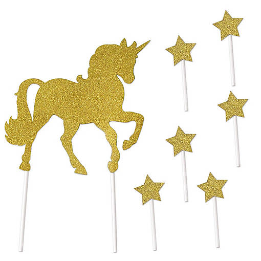 Beistle - Unicorn Cake Topper - 12 Pack