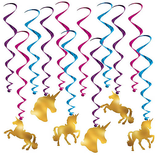 Beistle - Unicorn Whirls - 6 Pack