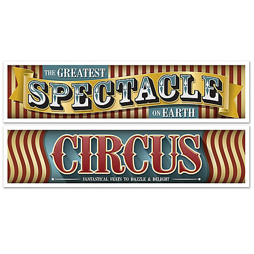 Beistle - Vintage Circus Banners - 12 Pack