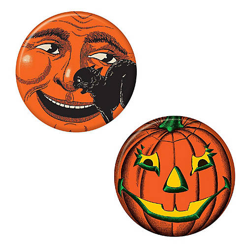 Beistle - Vintage Halloween Buttons - 12 Pack