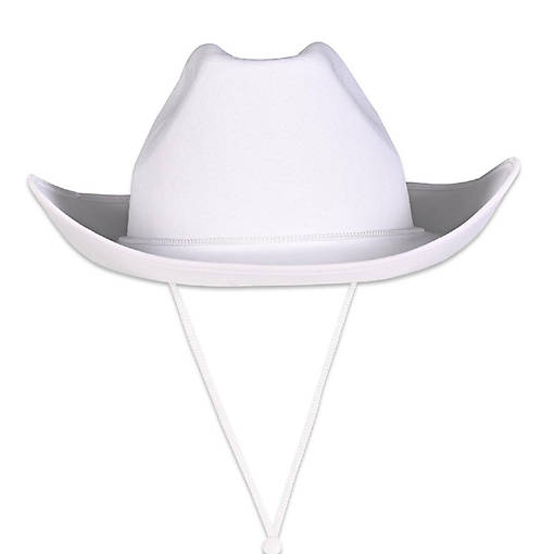 Beistle - White Felt Cowboy Hat - 6 Pack
