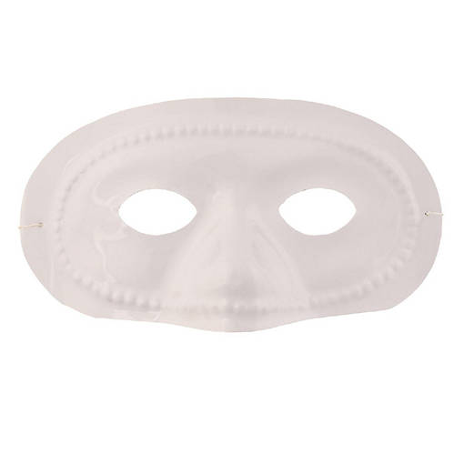 Beistle - White Half Mask - 24 Pack