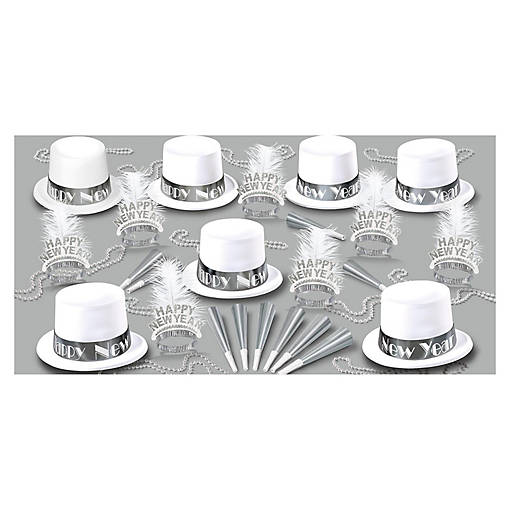 Beistle - White Ice New Year's Eve Assorted for 50 - 1 Pack