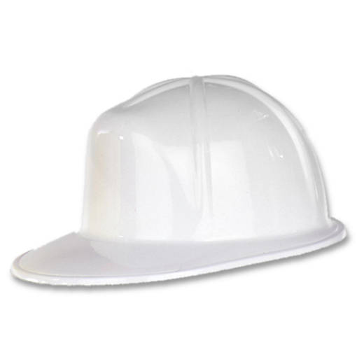 Beistle - White Plastic Construction Helmet - 48 Pack