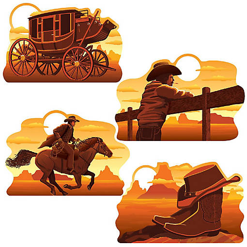 Beistle - Wild West Cutouts - 12 Pack