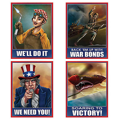 Beistle - World War II Poster Cutouts - 12 Pack