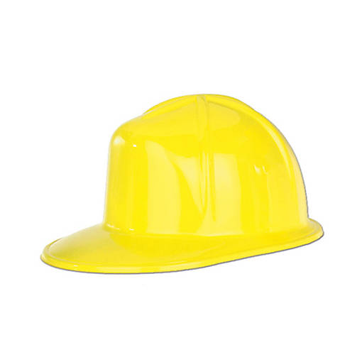 Beistle - Yellow Plastic Construction Helmet - 48 Pack