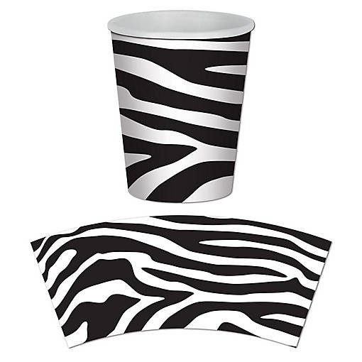 Beistle - Zebra Print Beverage Cups - 12 Pack