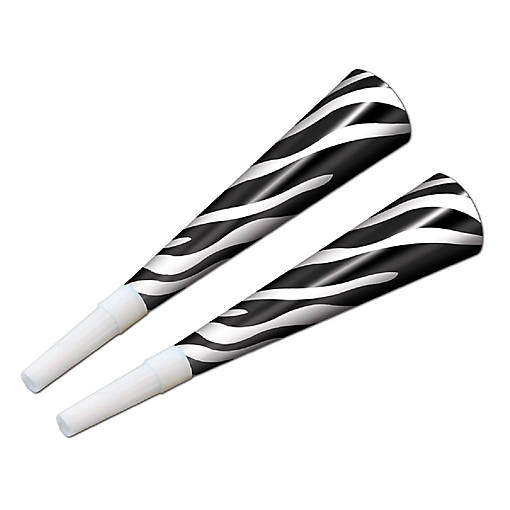 Beistle - Zebra Print Horns - 100 Pack