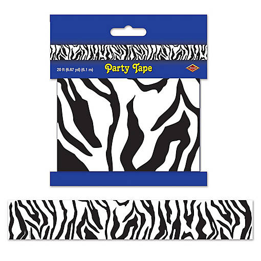 Beistle - Zebra Print Party Tape - 12 Pack