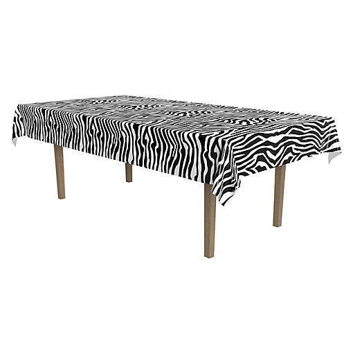 Beistle - Zebra Print Tablecover - 12 Pack