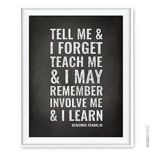 Benjamin Franklin Teacher Quote, 1-Pack