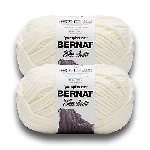 Bernat Blanket Big Ball Yarn 2/Pack-Vintage White