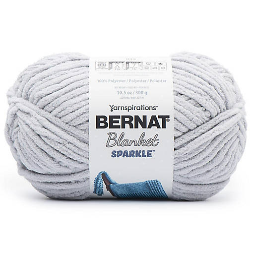 Bernat Blanket Sparkle Yarn-Moon Gray