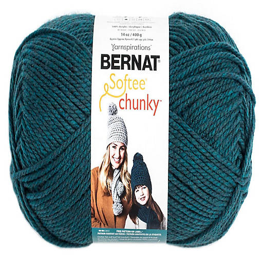 Bernat Softee Chunky Big Ball Yarn - Solids-Teal