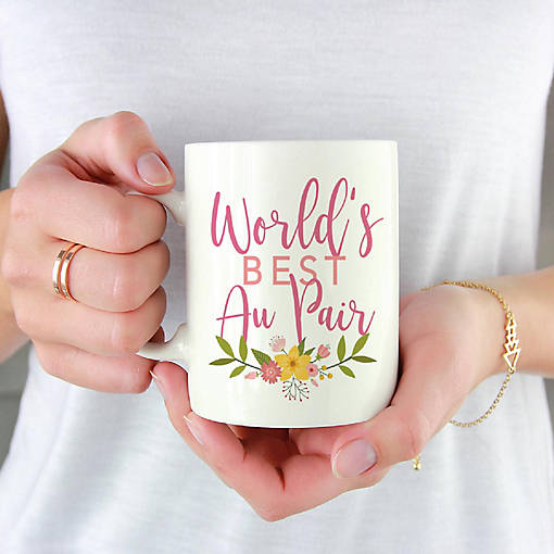 Best Au Pair Floral Ceramic Mug