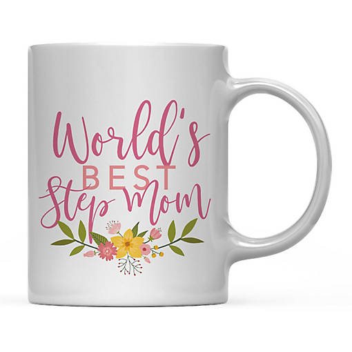 Best Step Mom Floral Ceramic Mug