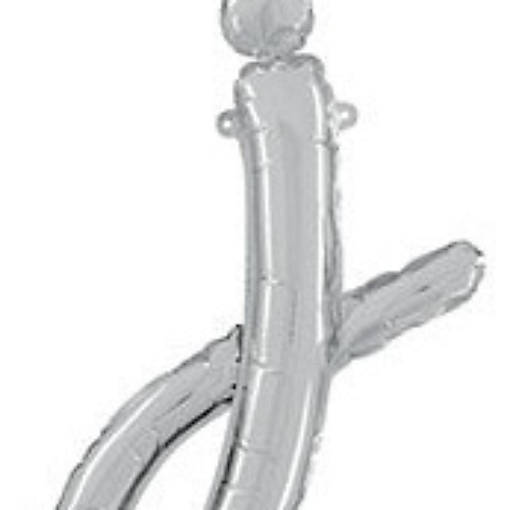 Betallic - 14" - SILVER Foil Balloon Script Letter j