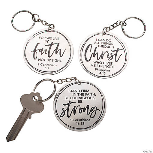 Bible Verse Keychains - 12 Pc.