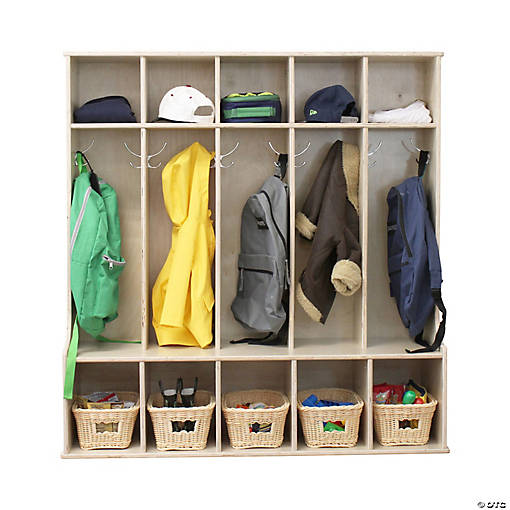 Birch 5-Section Locker with Upper Cubbies