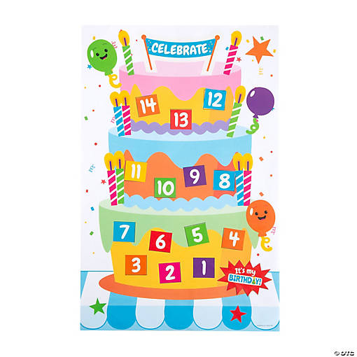 Birthday Countdown Sticker Scenes - 12 Pc.