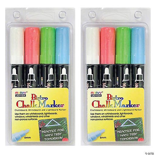 Bistro Chalk Markers Broad Tip, 4 Per Set, 2 Sets