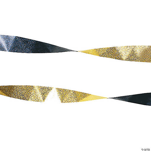 Black &amp; Gold Foil Streamer