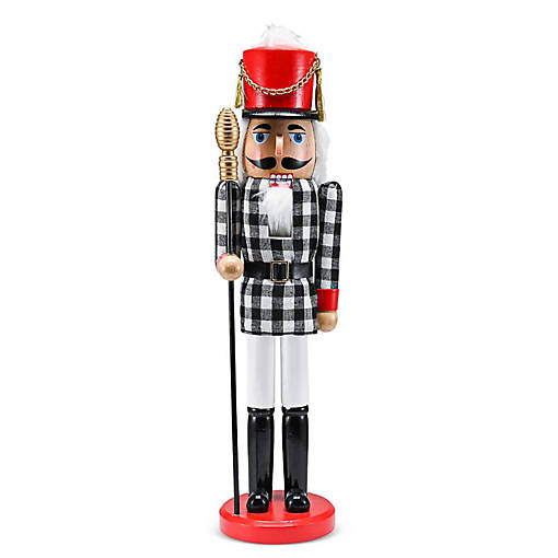 Black and White Checkered Nutcracker