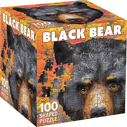 Black Bear 100 Piece Shaped Jigsaw Puzzle