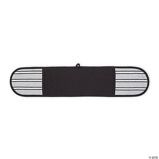 Black Chef Stripe Double Oven Mitt