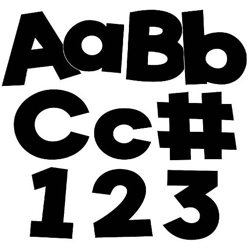 Black Combo Pack Bulletin Board Letters