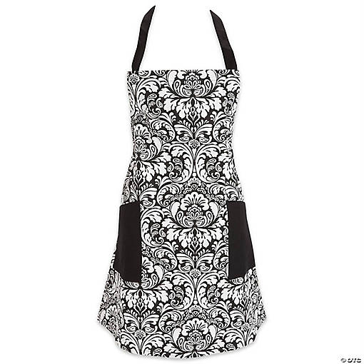 Black Damask Apron